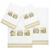 Linum Home Textiles Turkish Cotton Belinda Embellished Towel Set, 4 Piece
