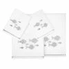 Linum Home Textiles Turkish Cotton Figi Embellished Towel Set, 4 Piece