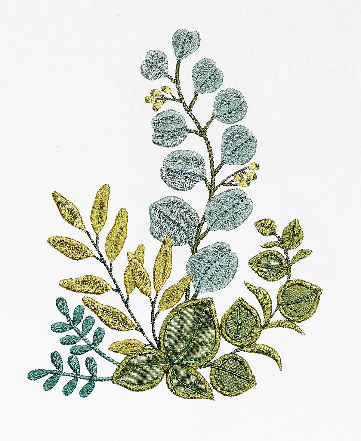 Linum Home Textiles Turkish Cotton Botanica Embellished Towel Set, 4 Piece - Image 5