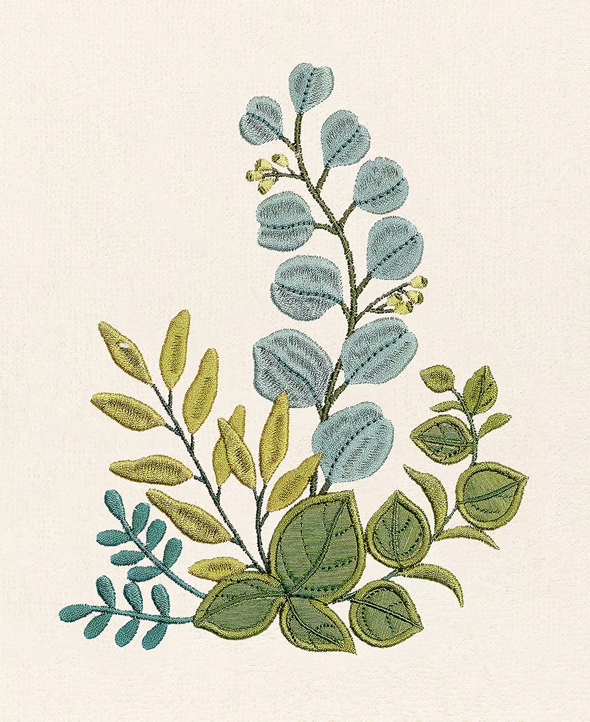 Linum Home Textiles Turkish Cotton Botanica Embellished Towel Set, 4 Piece - Image 7