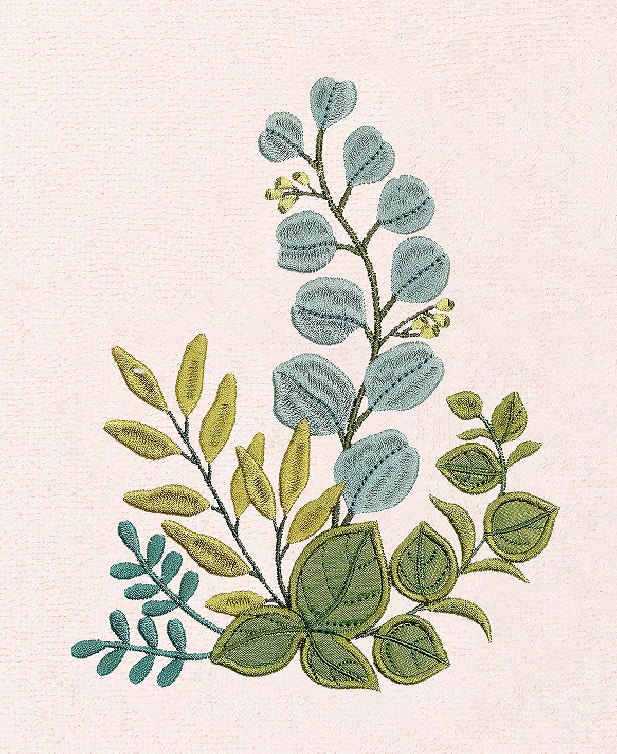 Linum Home Textiles Turkish Cotton Botanica Embellished Towel Set, 4 Piece - Image 9