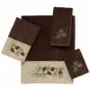 Avanti Pine Branch Cotton Embroidered Fingertip Towel