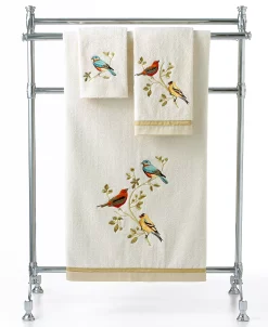 Avanti Bath Towels, Gilded Birds 13 Square Washcloth